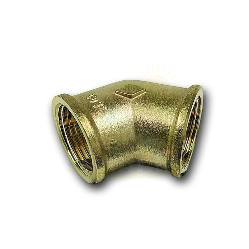 Инженерная сантехника Угол 45° бронзовый Sanha Purafit 1/2" с ВР/ВР резьбой, 3120 арт.1312012 — детальное фото
