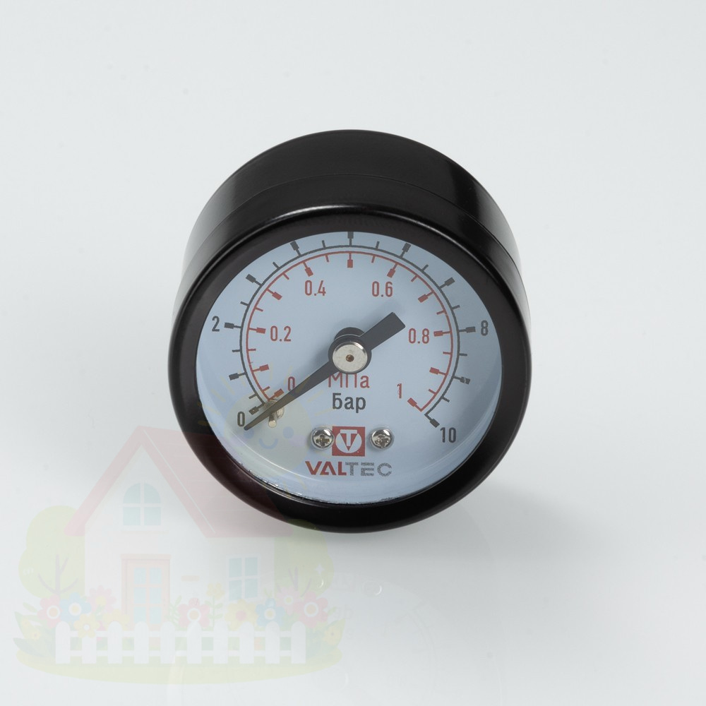 Купить Манометр-индикатор осевой Valtec 40мм 1/8" 0-10 бар — фото товара в каталоге