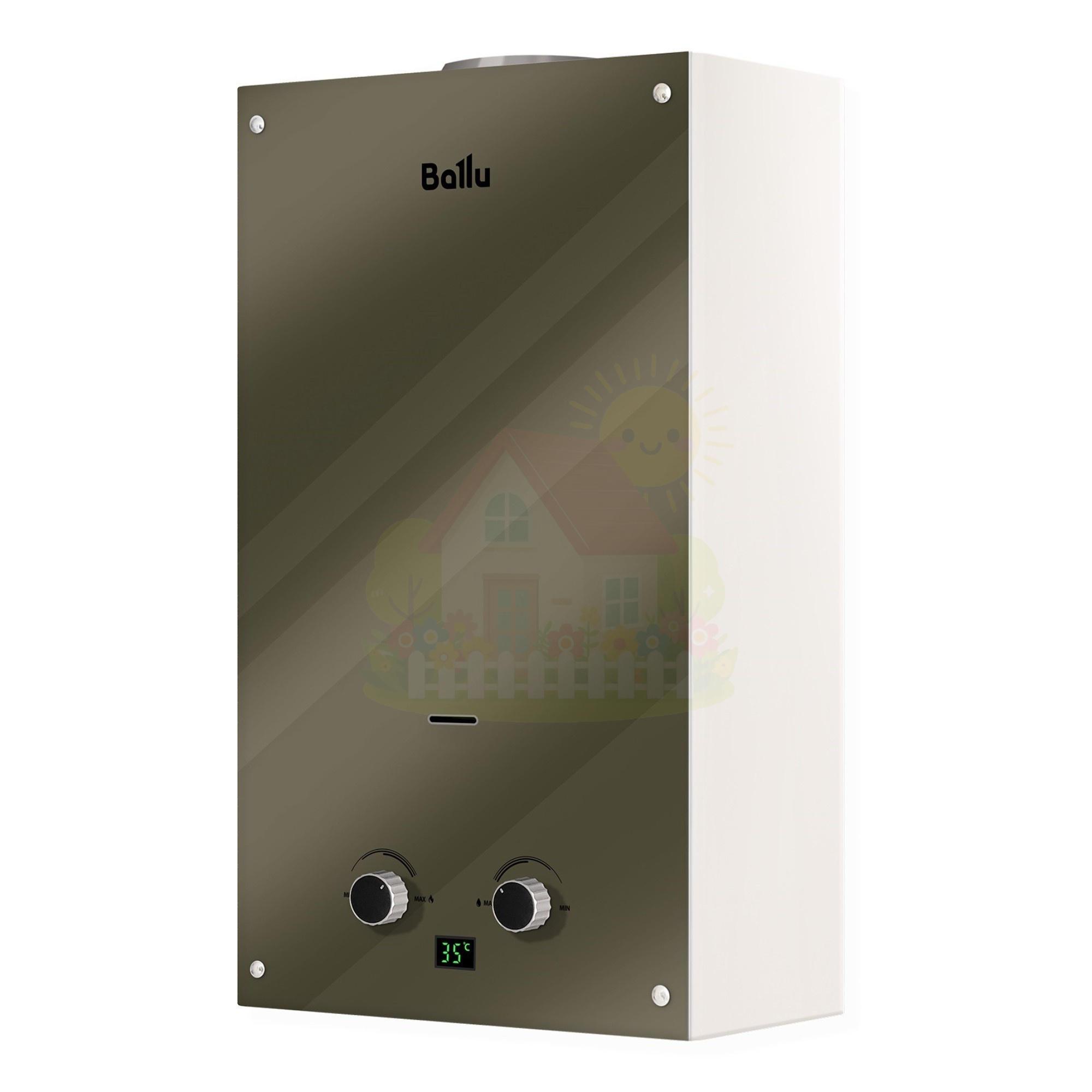 Инженерная сантехника Газовая колонка Ballu GWH 10 Fiery Glass Mirror — детальное фото