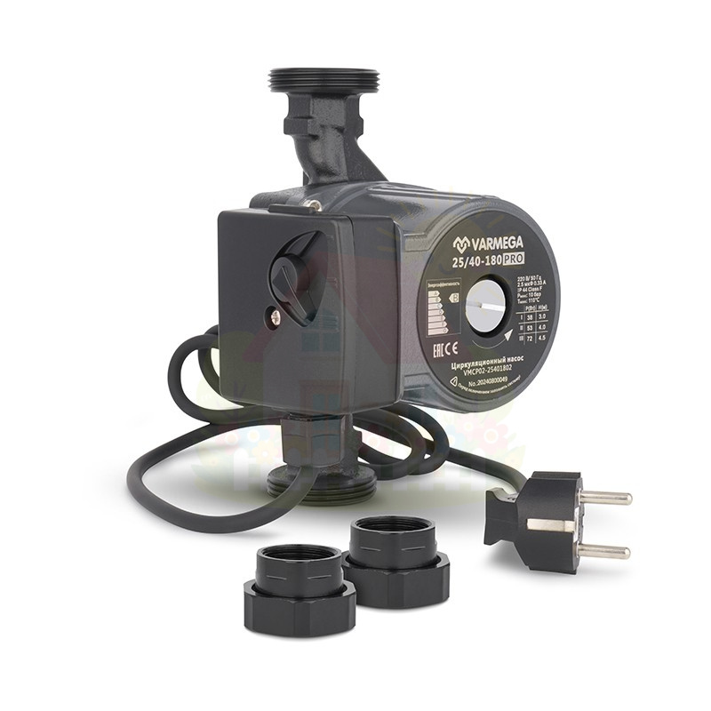 Инженерная сантехника Циркуляционный насос Varmega VMCP02 PRO 32/40-180, с гайками, с кабелем — детальное фото