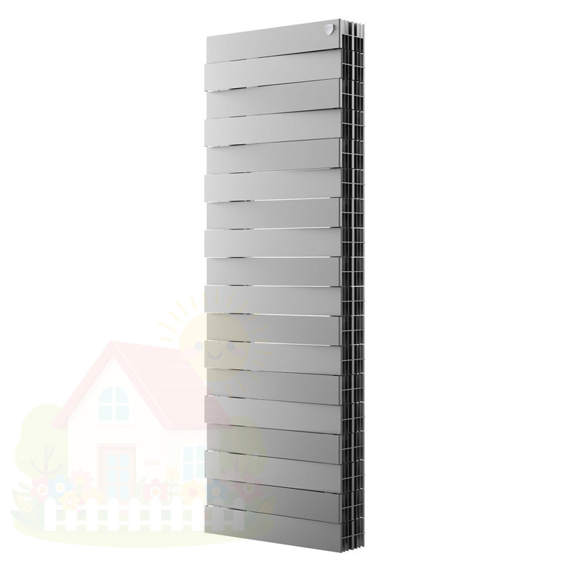Купить Биметаллический радиатор Royal Thermo PianoForte Tower 300 Silver Satin (22 секции) — фото товара в каталоге