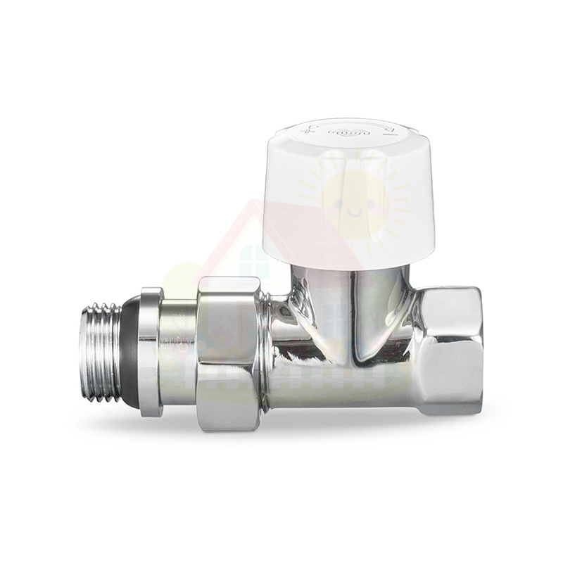 Инженерная сантехника Клапан радиаторный прямой Varmega 1/2" резьба ВР/НР, цвет хром — детальное фото